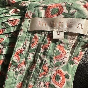 Marea Green and Orange Floral Blouse